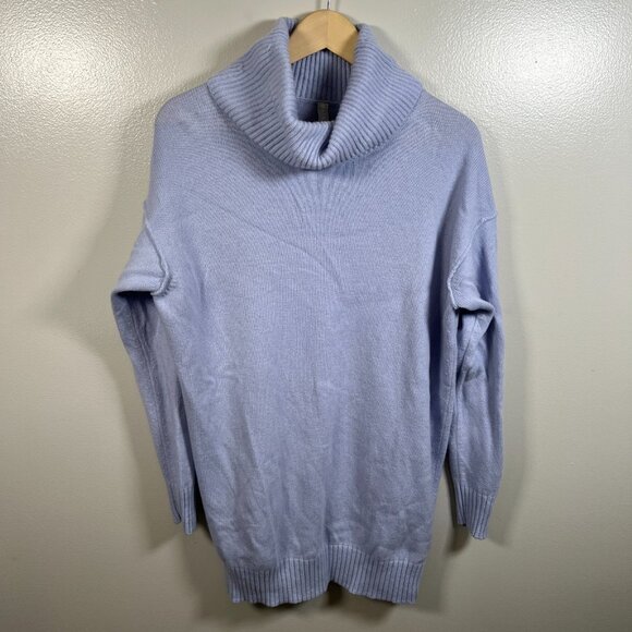 Athleta Bayshore Wool Cashmere Turtleneck Sweater Tunic Size Small Peri Purple - Picture 1 of 10